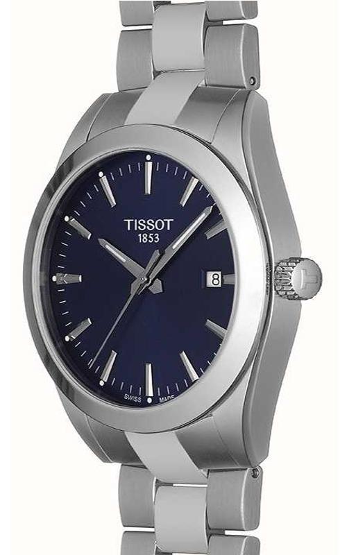 Tissot Gentleman Blue Dial Silver Steel Strap Watch For Men - T127.410.11.041.00