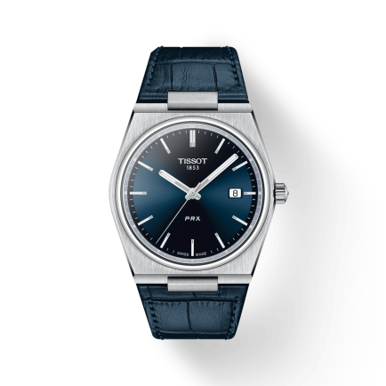 Tissot PRX Blue Dial Blue Leather Strap Watch for Men - T137.410.16.041.00