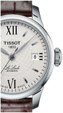 Tissot Le Locle Automatic Lady Silver Dial Brown Leather Strap Watch For Women - T41.1.113.77