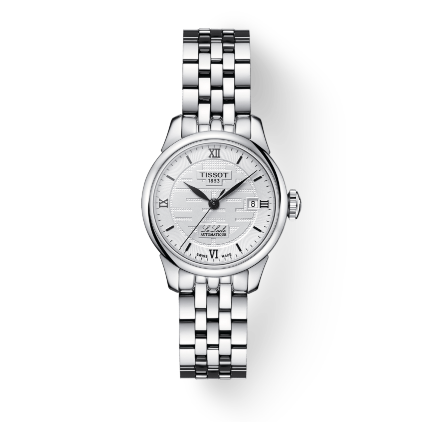 Tissot Le Locle Automatic Double Happiness Lady Silver Dial Silver Steel Strap Watch For Women - T41.1.183.35