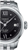 Tissot Le Locle Automatic Lady Black Dial Silver Steel Strap Watch For Women - T41.1.183.56