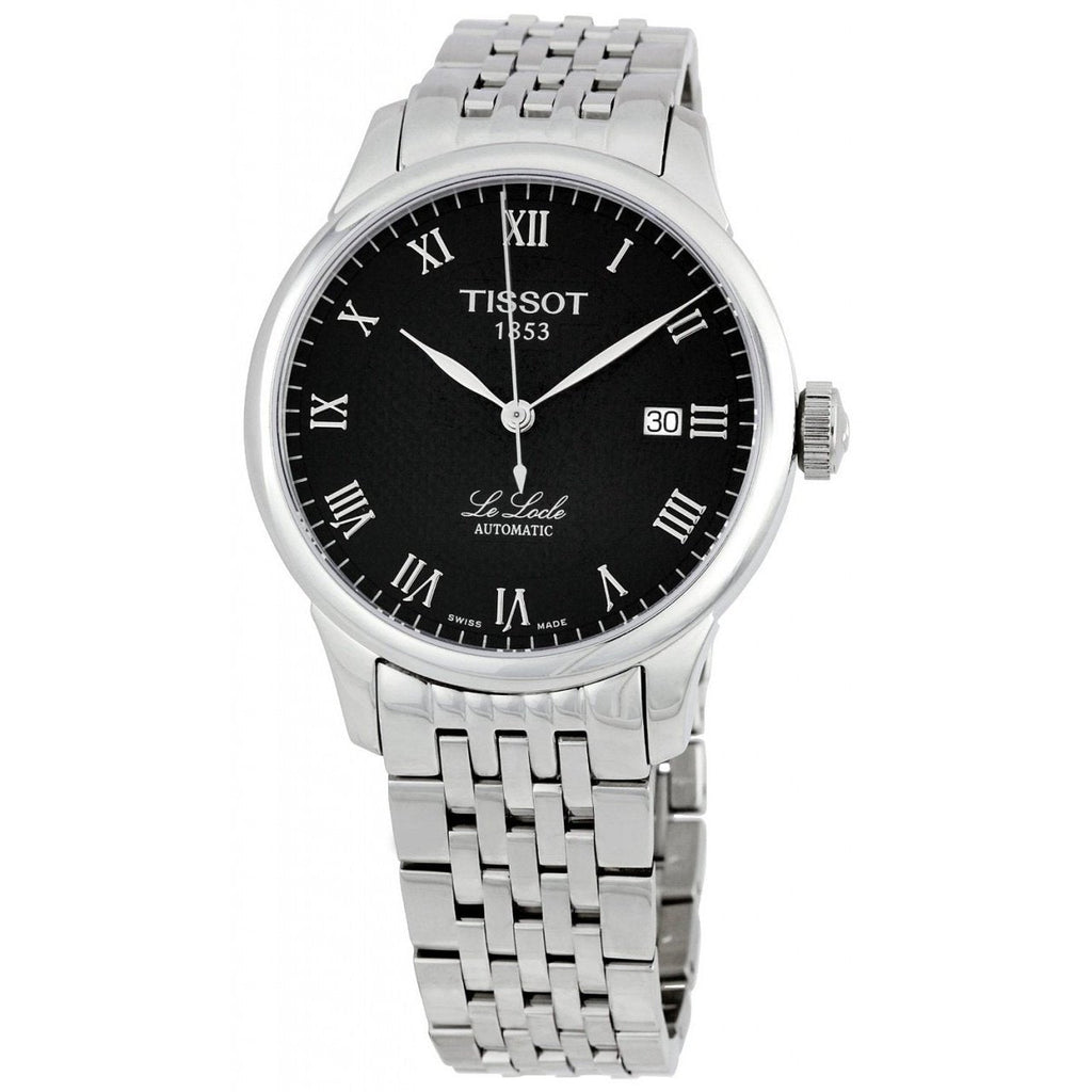 Tissot T Classic Le Locle Powermatic 80 Black Dial Silver Steel Strap Watch For Women - T41.1.483.53