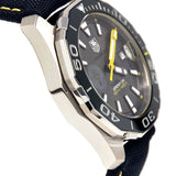 Tag Heuer Aquaracer Jeremy Lin Special Edition Grey Dial Black Nylon Strap Watch for Men - WAY211F.FC6362