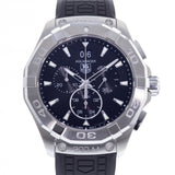 Tag Heuer Aquaracer Chronograph Black Dial Black Rubber Strap Watch for Men - CAY1110.FT6041