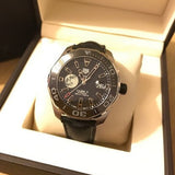 Tag Heuer Aquaracer Calibre 5 Moon Black Dial Black Nylon Strap Watch for Men - WAY201J.FC6370