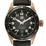 Tag Heuer Autavia Calibre 5 Automatic Olive Green Dial Green Leather Strap Watch for Men - WBE5190.FC8268