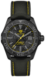 Tag Heuer Aquaracer Calibre 5 Black NATO Strap Carbon Dial Watch for Men - WBD218B.FC6446