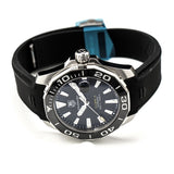 Tag Heuer Aquaracer Calibre 5 Automatic Black Dial Black Rubber Strap Watch for Men - WAY211A.FT6151