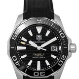 Tag Heuer Aquaracer Calibre 5 Automatic Black Dial Black Rubber Strap Watch for Men - WAY211A.FT6151