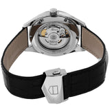 Tag Heuer Carrera Calibre 5 Automatic Black Dial Black Leather Strap Watch for Men - WAR201C.FC6266