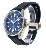 Tag Heuer Aquaracer Calibre 5 Automatic Blue Dial Blue Rubber Strap Watch for Men - WAY201B.FT6150