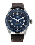 Tag Heuer Autavia Calibre 5 Automatic Blue Dial Brown Leather Strap Watch for Men - WBE5116.FC8266
