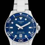 Tissot Seastar 1000 Lady Blue Dial Silver Steel Strap Watch For Women - T120.210.11.041.00