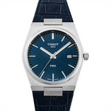Tissot PRX Blue Dial Blue Leather Strap Watch for Men - T137.410.16.041.00