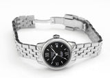 Tissot Le Locle Automatic Small Lady Black Dial Silver Steel Strap Watch For Women - T41.1.183.53