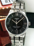 Tissot T Classic Chemin Des Tourelles Chronometer Black Dial Silver Steel Strap Watch For Men - T099.408.11.058.00
