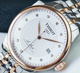 Tissot Le Locle Powermatic 80 Diamonds Silver Dial Two Tone Steel Strap Watch For Men - T006.407.22.036.01