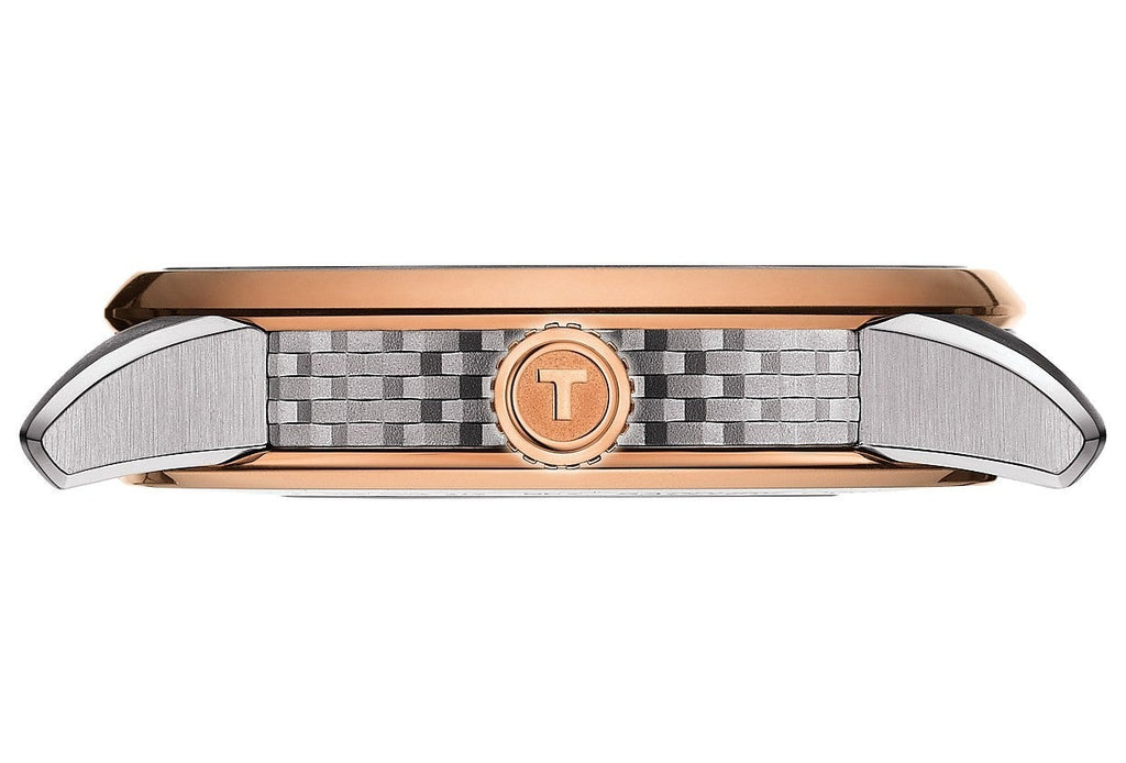 Tissot T Classic Luxury Powermatic 80 Black Dial Silver Steel Strap Watch For Men - T086.407.22.067.00