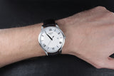 Tissot T Classic Tradition Silver Dial Brown Leather Strap Watch For Men - T063.610.16.038.00