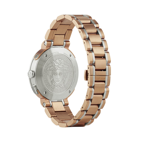 Versace V Extreme Chronograph White Dial Rose Gold Stainless Steel Watch for Women - VCN050017