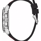 Guess Octane Chronograph Black Dial Two Tone Silicone Strap Watch For Men - W1047G1