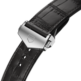 Tag Heuer Carrera Calibre 5 Automatic Black Dial Black Leather Strap Watch for Men - WAR201C.FC6266