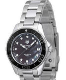 Tag Heuer Aquaracer Quartz Black Dial Silver Steel Strap Watch for Women - WAY131M.BA0748