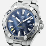 Tag Heuer Aquaracer Calibre 5 Automatic Blue Dial Silver Steel Strap Watch for Men - WAY2012.BA0927