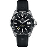 Tag Heuer Aquaracer Calibre 5 Automatic Black Dial Black Rubber Strap Watch for Men - WAY211A.FT6151