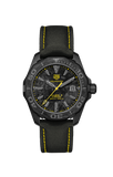Tag Heuer Aquaracer Calibre 5 Black NATO Strap Carbon Dial Watch for Men - WBD218B.FC6446