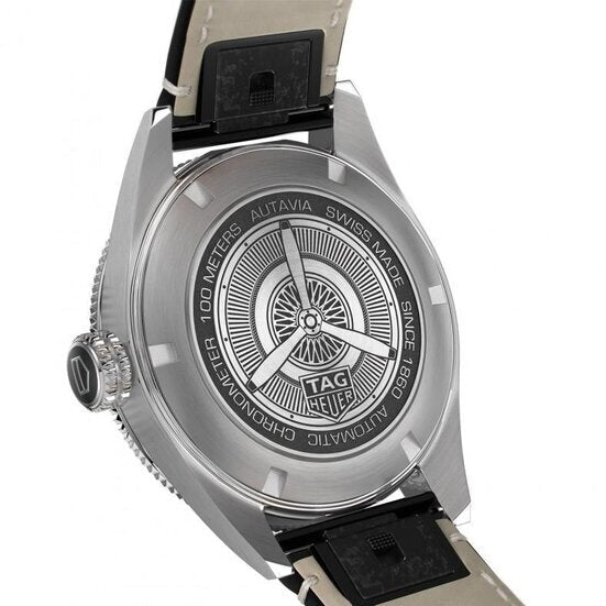 Tag Heuer Autavia Automatic Grey Dial Brown Leather Strap Watch for Men - WBE5114.FC8266