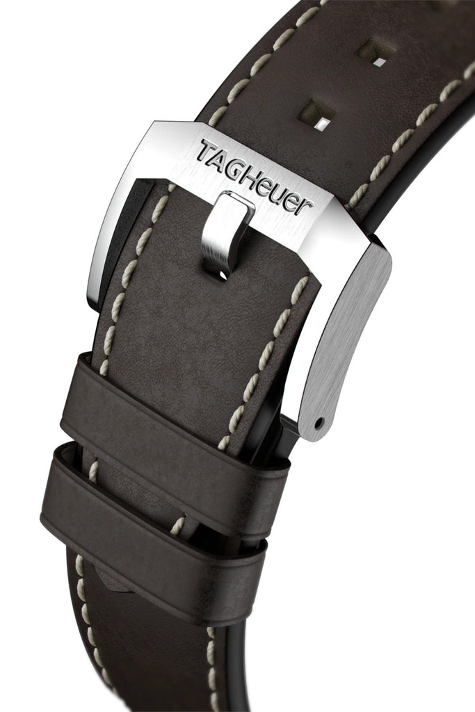 Tag Heuer Autavia Automatic Grey Dial Brown Leather Strap Watch for Men - WBE5114.FC8266