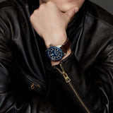 Tag Heuer Autavia Calibre 5 Automatic Blue Dial Brown Leather Strap Watch for Men - WBE5116.FC8266