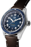 Tag Heuer Autavia Calibre 5 Automatic Blue Dial Brown Leather Strap Watch for Men - WBE5116.FC8266