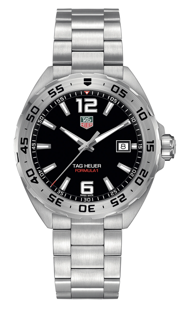 Tag Heuer Formula 1 Black Dial Silver Steel Strap Watch for Men - WAZ1112.BA0875