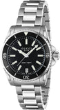 Gucci Dive Black Dial Silver Steel Strap Watch For Women - YA136403