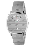 Gucci Grip Quartz Silver Dial Silver Steel Strap Watch For Women - YA157410