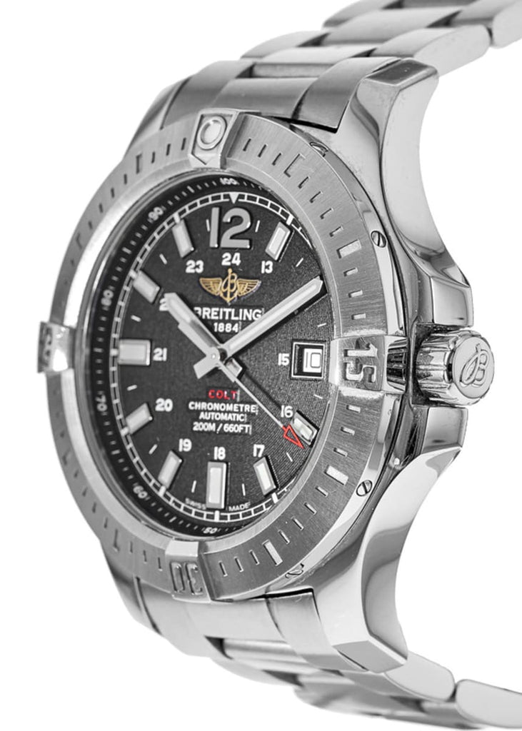Breitling Colt Automatic 44mm Black Dial Stainless Steel Mens Watch - A1738811/BD44/173A