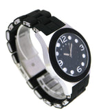 Marc Jacobs Pelly Black Dial Black Silicone Strap Watch for Women - MBM2544