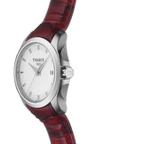 Tissot Couturier White Dial Red Leather Watch For Women - T035.210.16.011.01