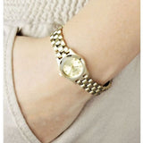Marc Jacobs Henry Dinky Gold Dial Gold Steel Strap Watch for Women - MBM3199