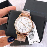 Marc Jacobs Roxy White Dial Rose Gold Steel Strap Watch for Women - MJ3523