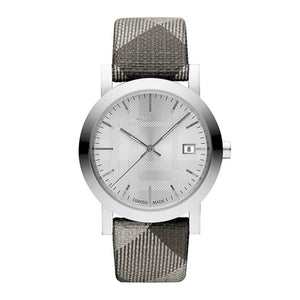 Burberry The City Silver Dial Multicolored Leather Strap Watch for Women - BU1873