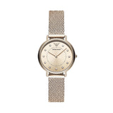 Emporio Armani Kappa Pink Dial Pink Mesh Bracelet Watch For Women - AR11129