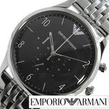 Emporio Armani Beta Chronograph Black Dial Steel Strap Watch For Men - AR1863