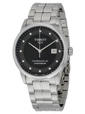 Tissot T Classic Luxury Powermatic 80 Black Dial Silver Steel Strap Watch For Men - T086.408.11.056.00