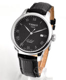 Tissot T Classic Le Locle Automatic Black Dial Black Leather Strap Watch For Men - T41.1.423.53
