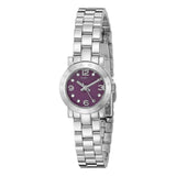 Marc Jacobs Amy Purple Dial Silver Steel Strap Watch for Women - MBM3228
