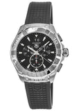 Tag Heuer Aquaracer Chronograph Black Dial Black Rubber Strap Watch for Men - CAY1110.FT6041