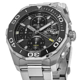 Tag Heuer Aquaracer Calibre 16 Day-Date Black Dial Silver Steel Strap Watch for Men - CAY211A.BA0927